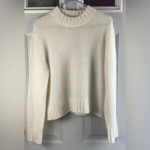 Everlane Cream / Ivory Women's Crew Neck Sweater alpaca and merino wool blend